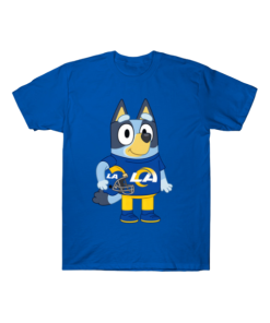 Funny Bluey Los Angeles Rams American Football Lovers T-Shirt