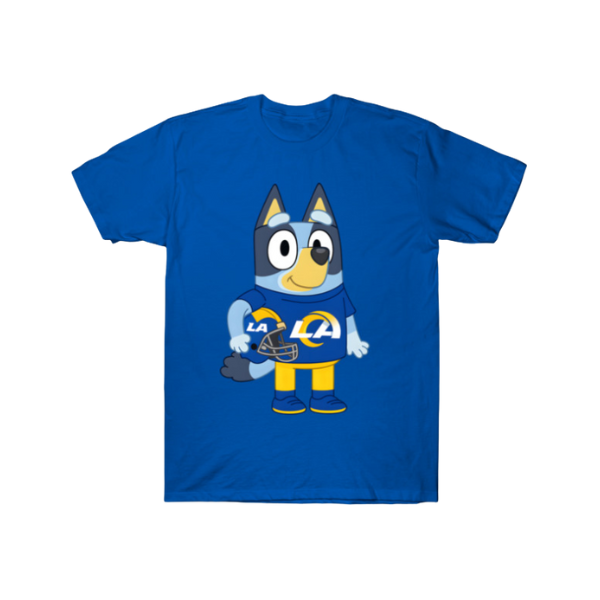 Funny Bluey Los Angeles Rams American Football Lovers T-Shirt