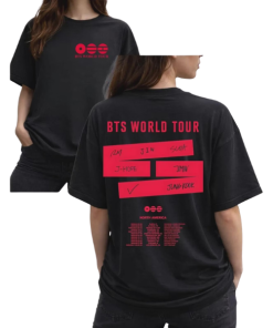 BTS World Tour Shirt Kpop Concert Graphic Tee Unisex Shirt