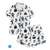 Vintage Music Singer Idol Lapel Short Sleeve Pajama Set, Comfortable Sleepwear and Loungewear for Home and Outdoors, Perfect Gift for Relaxing Nights