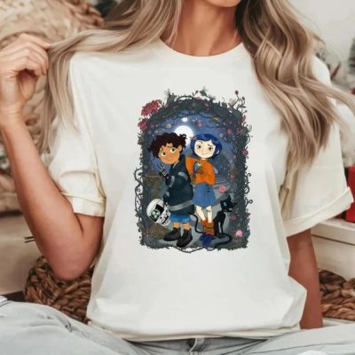 Coraline Graphic Shirt, Gothic Vines, Spooky Season Tee