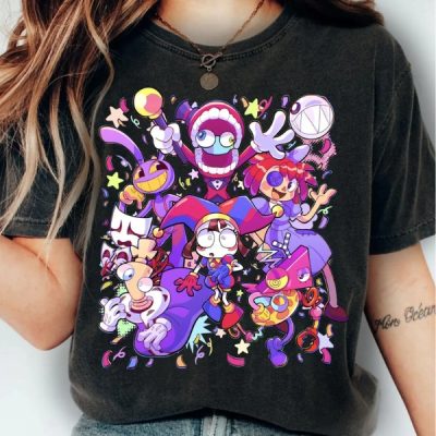 The Amazing Digital Circus Comfort color Tshirt, TADC Fan Gift, Circus Characters Shirts, Circus Theme Sweatshirt Hoodie, Anime Gift Birthday for Boy Girl