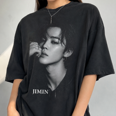 Jimin Vintage Portrait T-Shirt, BTS Kpop Fan Graphic Tee