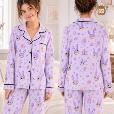 The Amazing Digital Circus Family Pajamas, Jax Character TADC Fan Gift, Digital Circus Pajamas, Circus Theme pjs, Anime Gift 11